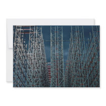 Abstract Construction of warehouse storage buildin Custom Invitation
