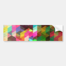 Abstract Cool Geometric Vector Pattern Bumper Stickers