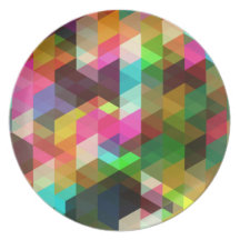 Abstract Cool Geometric Vector Pattern Plates