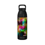 Abstract Cool Geometric Vector Pattern Water Bottle