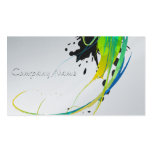 Abstract Cool Waters Paint Splatters Business Cards