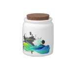 Abstract cool waters Paint Splatters Candy Jars