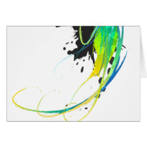 Abstract cool waters Paint Splatters Greeting Cards