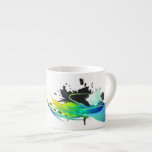 Abstract cool waters Paint Splatters Espresso Cups