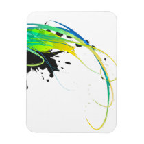 Abstract cool waters Paint Splatters Rectangle Magnet