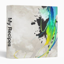 Abstract cool waters Paint Splatters Vinyl Binder
