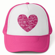 Abstract Crackle Heart Mesh Hat