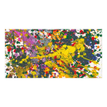 Abstract - Crayon - One evening at the diner Photo Cards