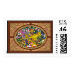 Abstract - Crayon - One evening at the diner Stamp