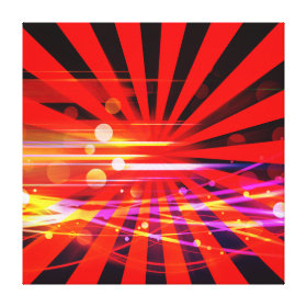 Abstract Crazy Light Ray Star Burst Pattern Gallery Wrapped Canvas
