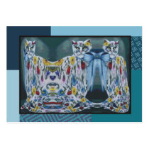 abstract crazy quilt 1 business cards by PinkBeret abstract crazy quilt 1 business cards