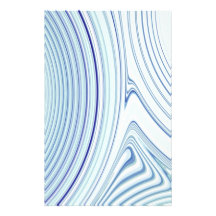 Abstract Creation (Blue Ice) Personalized Stationery