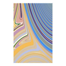 Abstract Creation (Blue Sand) Personalized Stationery