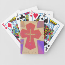 abstract cross bicycle card decks