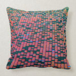 Abstract cubes in red,black,blue and green pillow