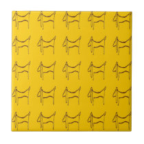 Abstract Dachshund tiles
