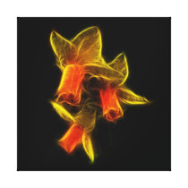 Abstract Daffodil Flowers Canvas Print