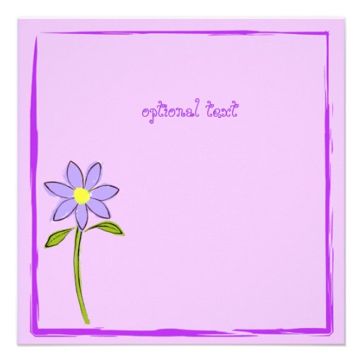 Abstract Daisies Kid's Party Invitation