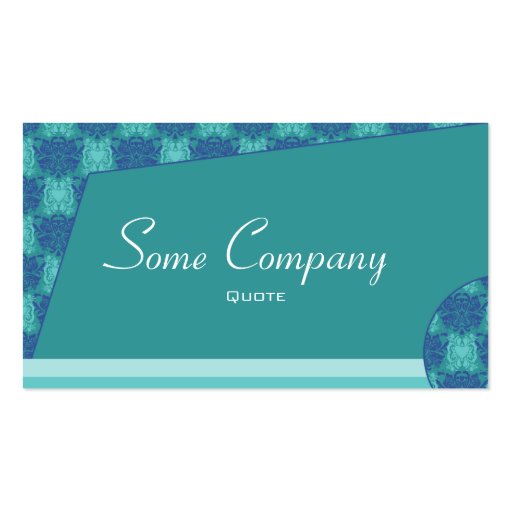 Abstract Damask (Ocean View) Business Card (front side)