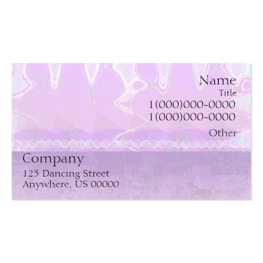 Abstract Dancers Business Card (back side)