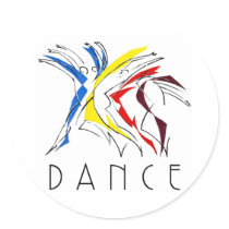 Abstract Dancers - Gotta Dance Round Sticker