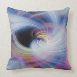 Abstract Design Blue and Pink Pastel Swirls Throw Pillow