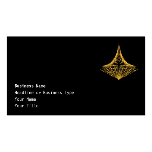 Abstract design, fiery amber and black. business card