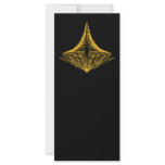 Abstract design, fiery amber and black. rack card template
