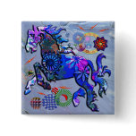 Abstract Design Horse Pinback Button