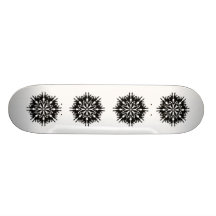 Abstract Design in Black Skate Decks