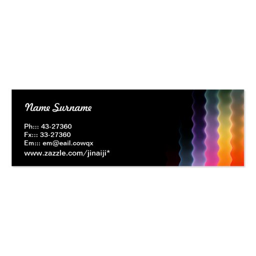 abstract design skinny business card (front side)