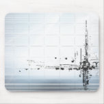Abstract designs on grid mouse pad
