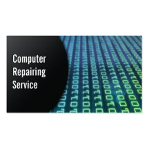 Abstract Digits Computer Repairing Business Card