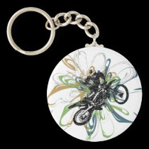 Abstract Dirt Bike Keychain keychains