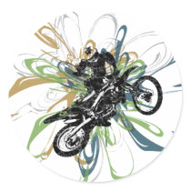 Abstract Dirt Bike Stickers by RockHouseCo Abstract Dirt Bike Stickers