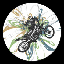 Abstract Dirt Bike Stickers