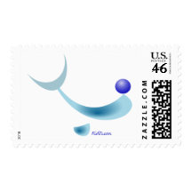 Abstract Dolphin Character Stamps
