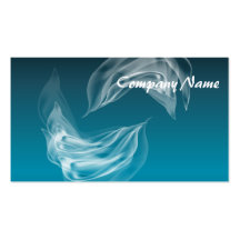 Abstract Dolphins at Play Business Card Template