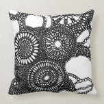 Abstract Dot Pillow (black/white) pillows