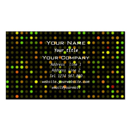 Abstract dots  Science Business Card (front side)