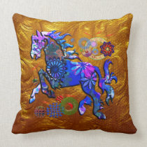 Abstract Dream Design Horse Throw Pillow