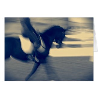 Abstract Dressage Greeting Card