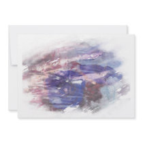 Abstract dye lift of a rose printed photograph invite