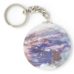 Abstract dye lift of a rose printed photograph keychain