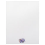 Abstract dye lift of a rose printed photograph letterhead