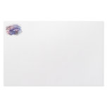 Abstract dye lift of a rose printed photograph stationery paper