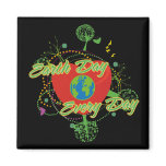 Abstract Earth Day Refrigerator Magnet