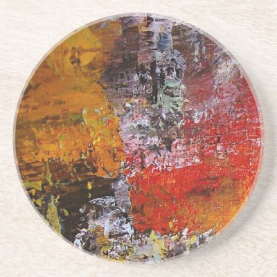 Abstract Earth & Fire Beverage Coasters by roy902