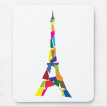 Abstract Eiffel Tower, France, Paris Mouse Pad