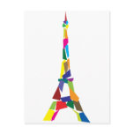 Abstract Eiffel Tower, France, Paris Postcard